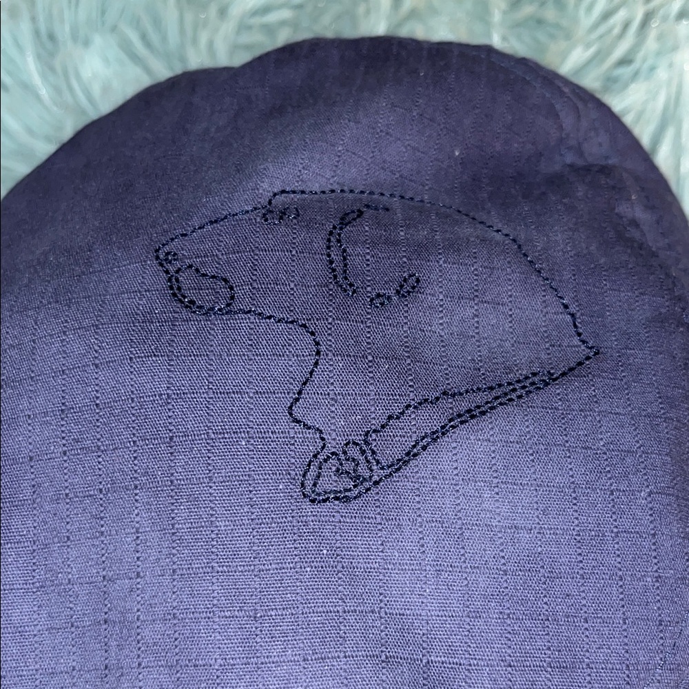 THE BLACK DOG NAVY w STUNNING EMBROIDERY NEW COTTON HAT - Picture 4 of 6